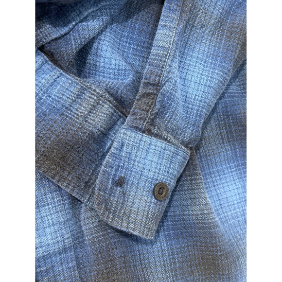 Pendleton Mens Blue Black Ombre Plaid Thomas Kay Button Down Shirt Large - Picture 6 of 9